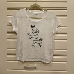 Loft embroidered t-shirt, M